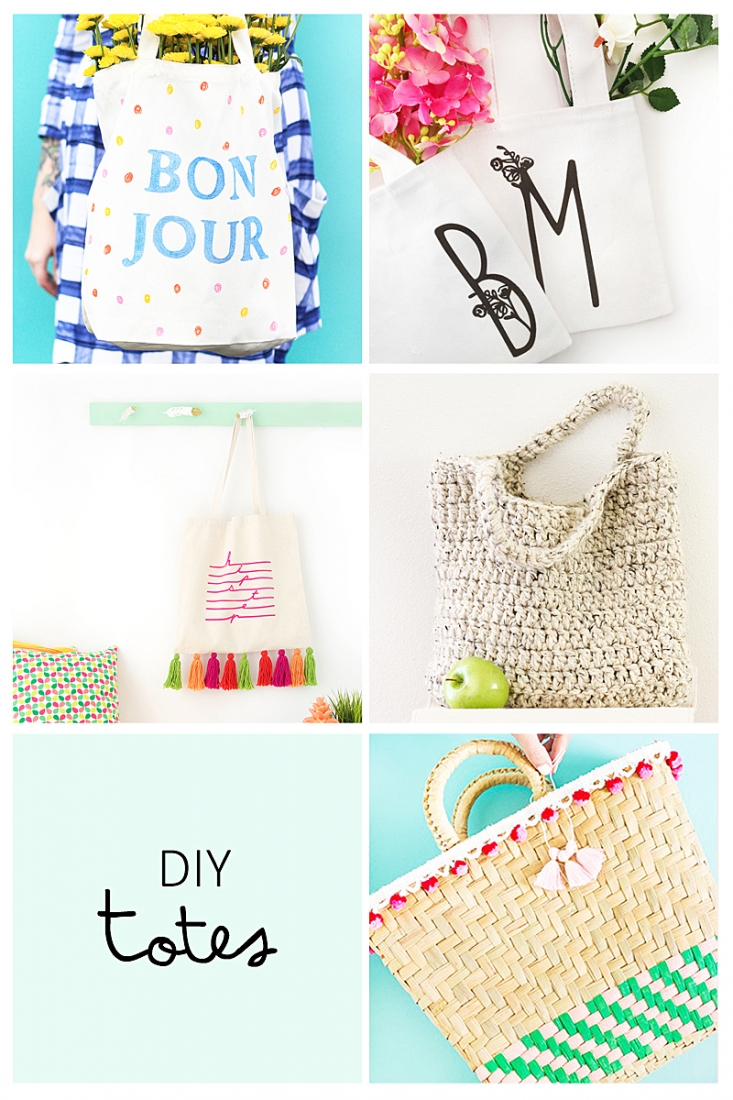 5 Summer DIY Totes to try - This week's roundup is all about totes you can make for the summer. Click through for the details on each tutorial!