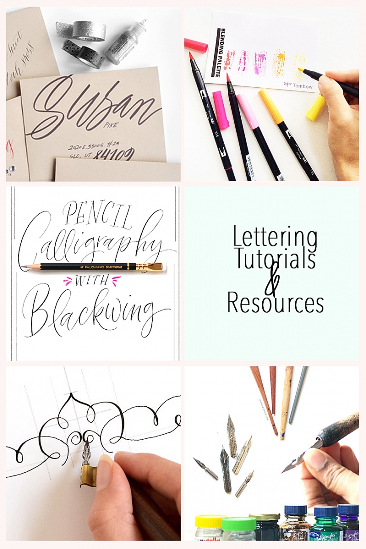 5 Lettering Tutorials & Resources - these tutorials will make you want to pick up your pencil or pen to draw pretty letters. Click through for details!