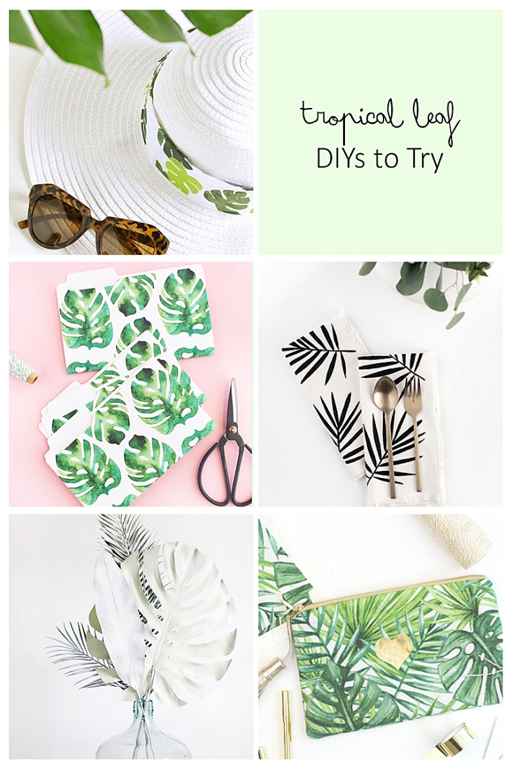 Try These 5 Tropical Leaf DIYs on Maritza Lisa - This week's roundup us all about all things leafy, green and tropical. Click through for the tutorials!