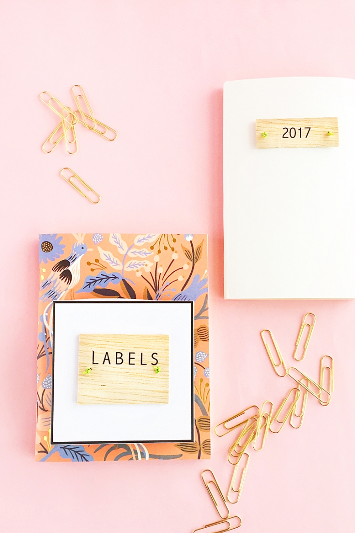 DIY Balsa Wood Labels - Maritza Lisa: Looking for a new way to label and organize? Check out this tutorial for wood labels - great for journals/planners! 