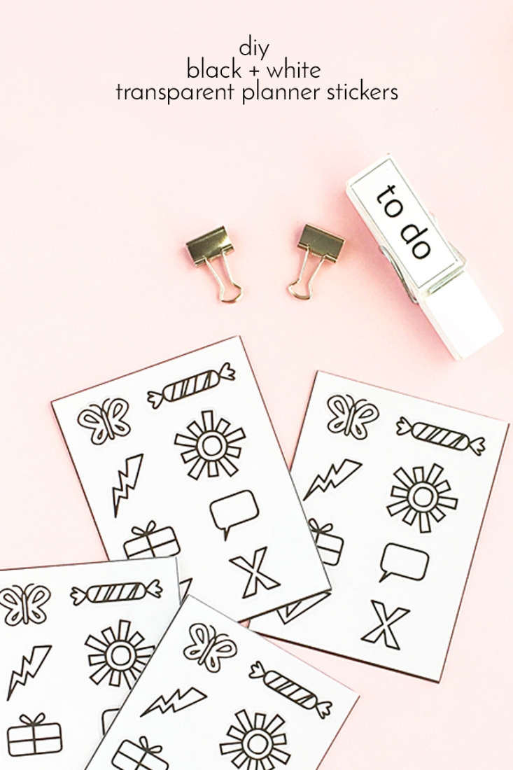 DIY Transparent Planner Stickers - Maritza Lisa - A tutorial showing you how to use clear sticker paper to make stickers for your journal - Silhouette Cameo Project - How to make planner stickers