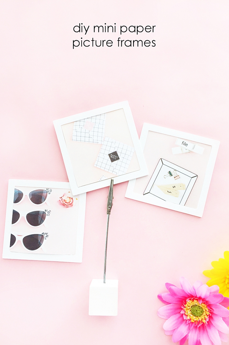 DIY Mini Picture Frames - Maritza Lisa - Create your own mini picture frames with this free cut file or PDF file! Click through to download!