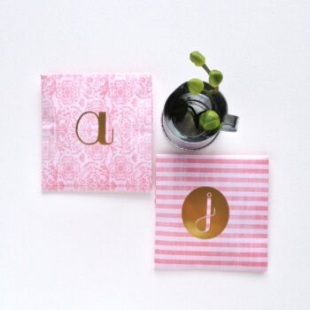 DIY Gold Monogrammed Labels