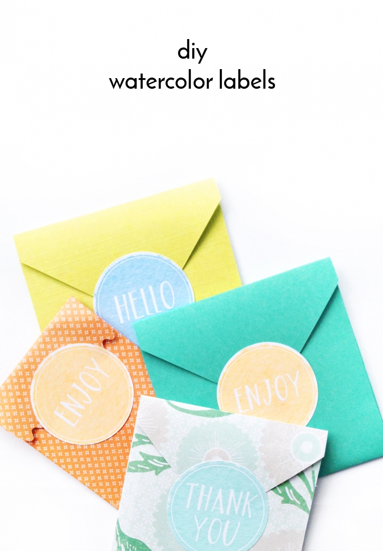 DIY Watercolor Labels - Maritza Lisa - DIY Stationery - DIY Envelopes - DIY Labels - Tutorial - How to - Silhouette Cameo Project - Silhouette Printable White Sticker Paper - Waterlogue App - Paper Goods - Crafts - Tags - Design - watercolor label tutorial 