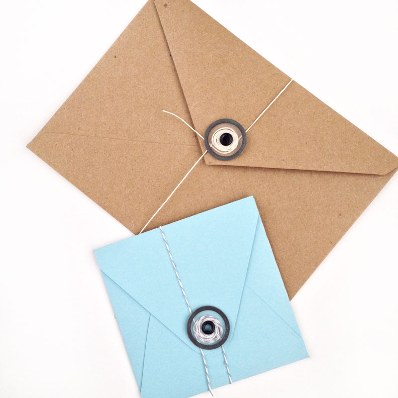 DIY Stationery - Transparent Button and String Closures