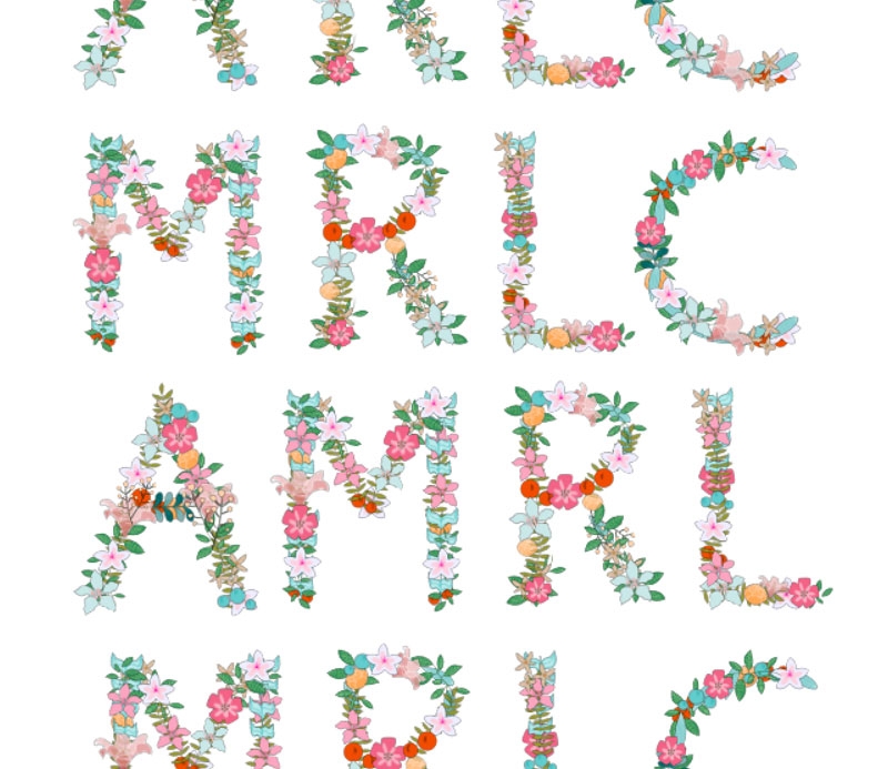 Silhouette Design Store: Floral Monogram M  Floral monogram letter, Floral  monogram, Floral letters