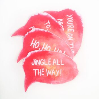 Watercolor Speech Bubble Stickers #MaritzaLisa #Festive #DIYTags