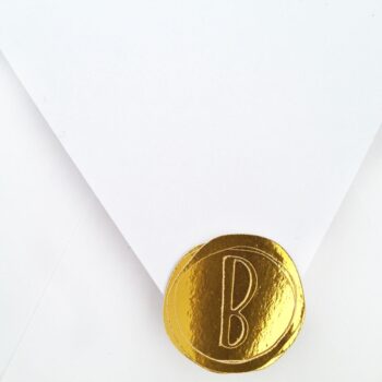 DIY Faux Wax Seals with Gold Foil