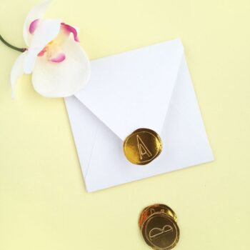 DIY Faux Wax Seals with Gold Foil