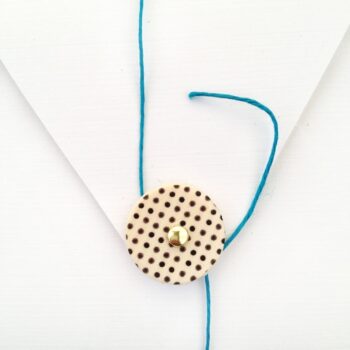 DIY Stationery - Create your patterned wooden button and string for your envelopes and packages