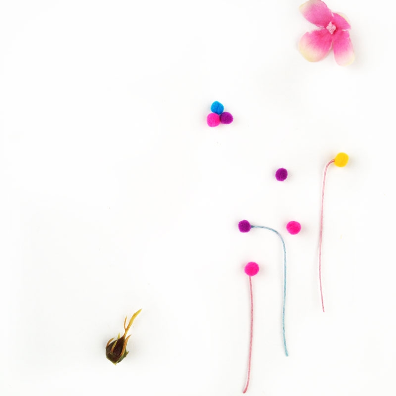 Easy DIY Flowers with Mini Pom-poms - MaritzaLisa
