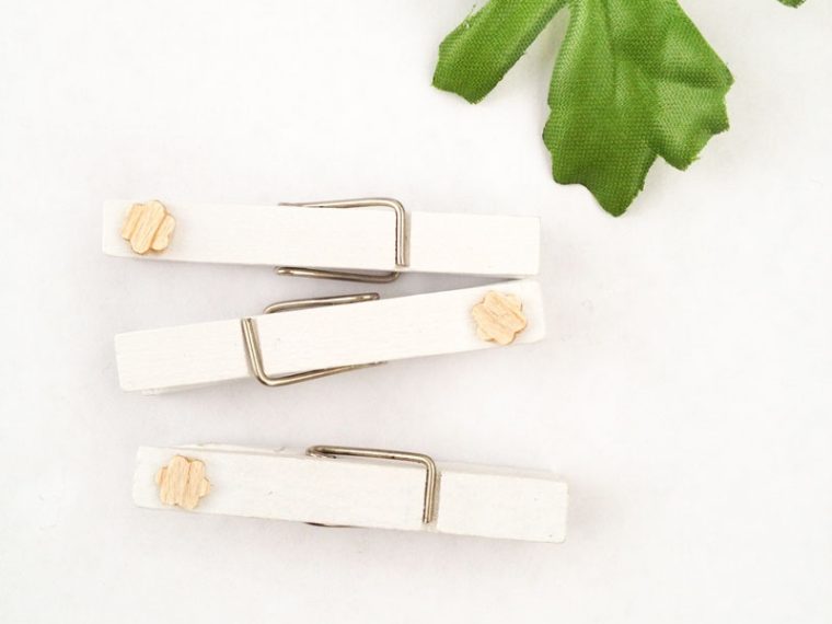 Easy DIY wooden flower clothespins
