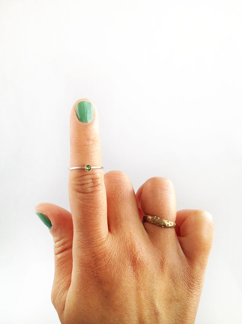 DIY Jewelry - Easy Stackable Rings - Maritza Lisa: Create your own custom stackable rings with colorful mini rhinestones in this quick and easy tutorial.