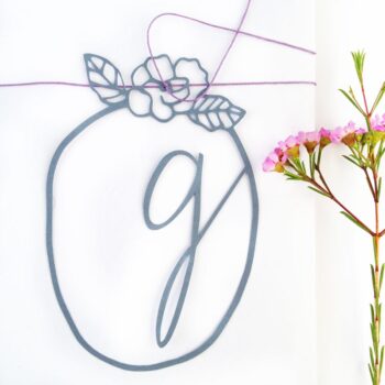 DIY Stationery - Framed Monogrammed Tags