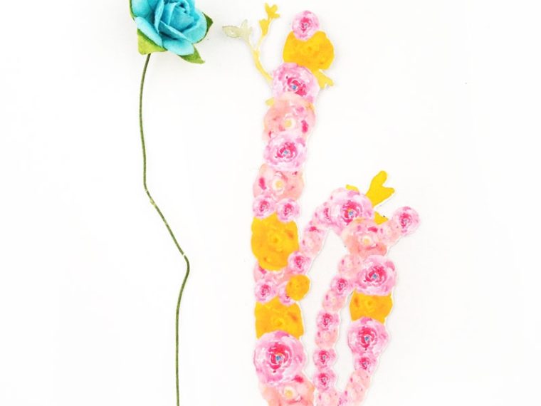 DIY Floral Monogrammed Tags - Maritza Lisa