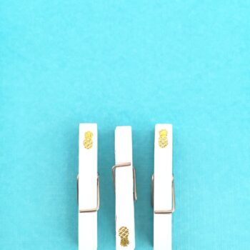 DIY Gold Pineapple Clothespins - Maritza Lisa