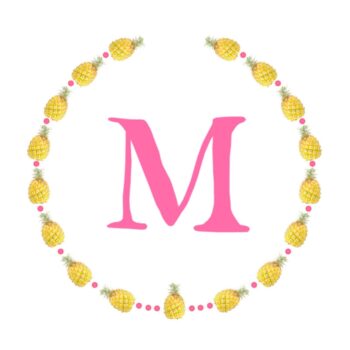 Design your own pineapple monogram - Maritza Lisa
