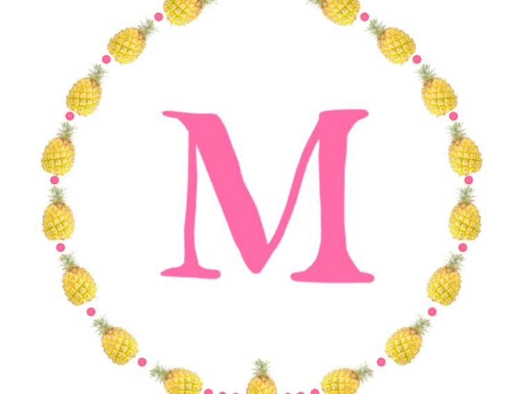 Design your own pineapple monogram - Maritza Lisa