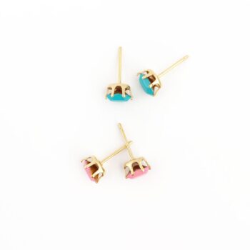 DIY Earrings with Brightly Colored Gems - Maritza Lisa