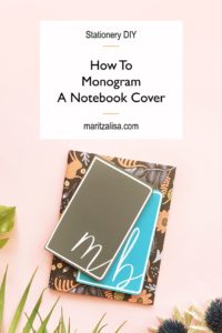 DIY Mini Monogrammed Notebooks