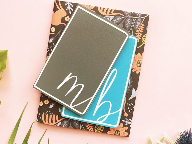 DIY Mini Monogrammed Notebooks - Perfect for your office notes or back to school - Maritza Lisa