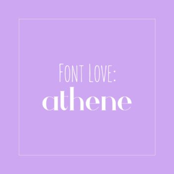 Font Love - Athene - A Free Typeface