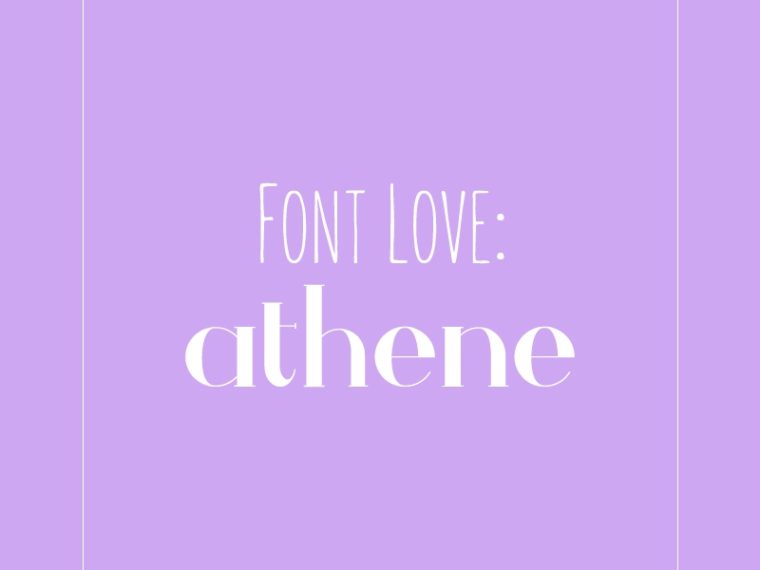Font Love - Athene - A Free Typeface