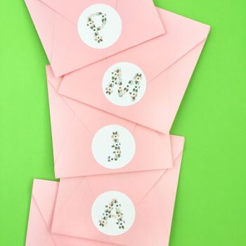 DIY Floral Monogrammed Labels - Maritza Lisa