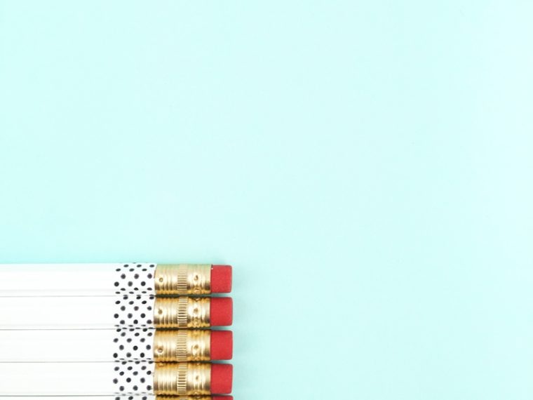 DIY Pattern Dipped Pencils - Maritza Lisa: Dip your favorite pencils into these free patterns - click through for this DIY + Crafts tutorial