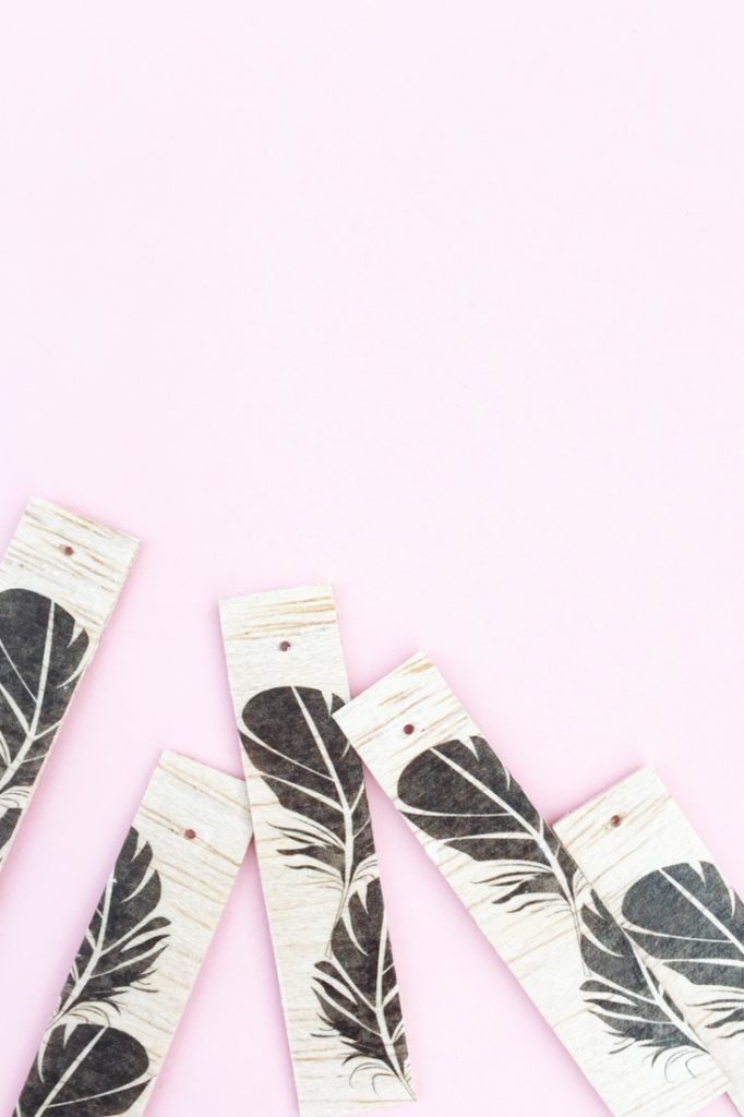 DIY Feather Wood Tags