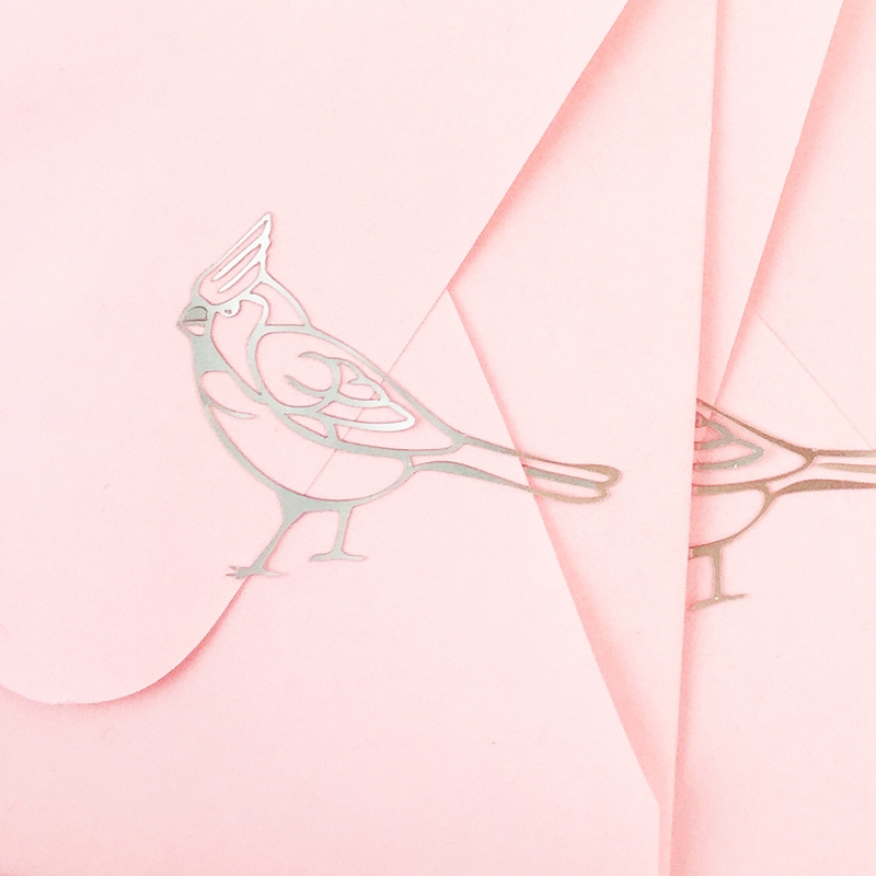 DIY Silver Cardinal Seals - Maritza Lisa: These sweet cardinal seals are made with printable silver foil to make perfect seals for all your envelopes and packages. Click through for tutorial...