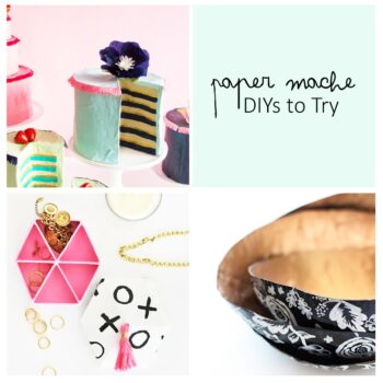 5 Paper Mache DIYs To Try - This week's roundup is all about Paper Mache. Perfect projects to try this weekend. Click through for details on each project.