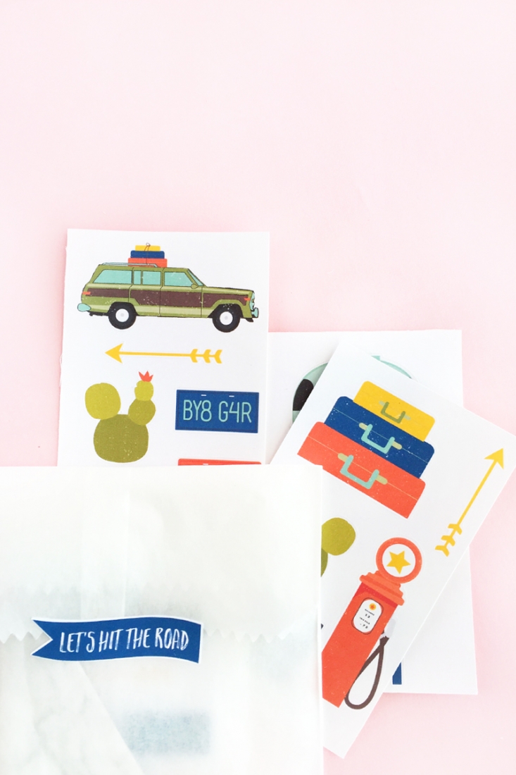 DIY Travel Sticker Gift Set on Maritza Lisa - Make your own travel stickers and seals, then package them into a perfect gift for all your loved ones who are adventure-bound. Click through for the tutorial!