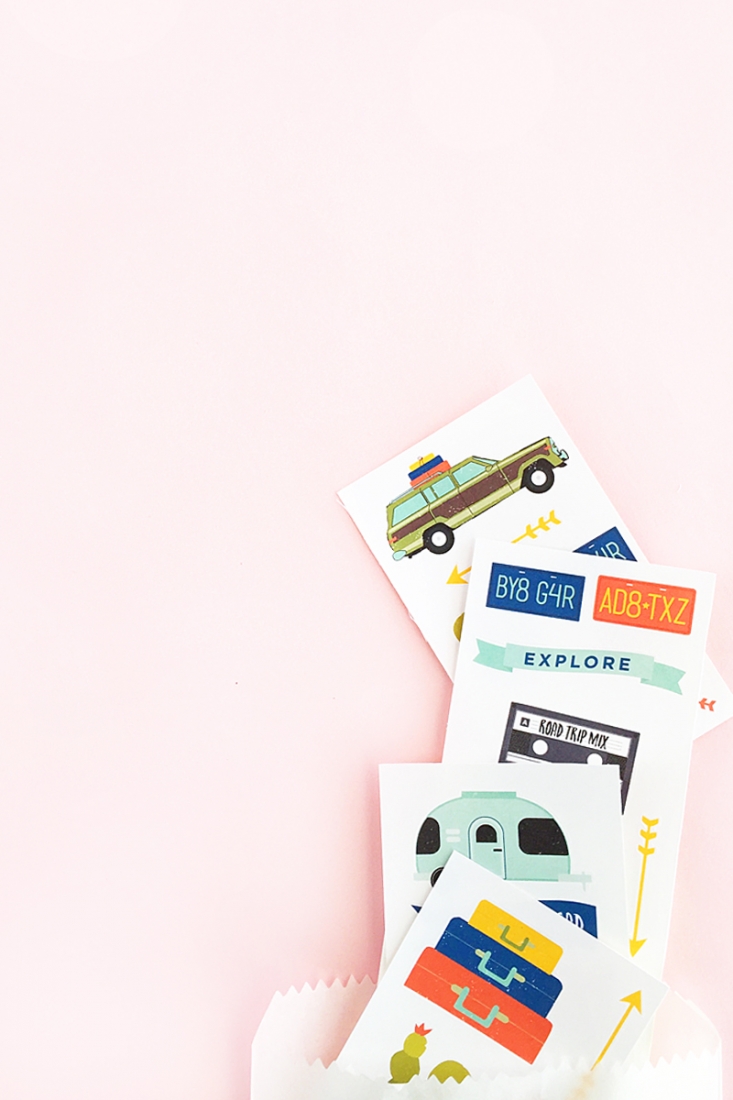 DIY Travel Sticker Gift Set on Maritza Lisa - Make your own travel stickers and seals, then package them into a perfect gift for all your loved ones who are adventure-bound. Click through for the tutorial!