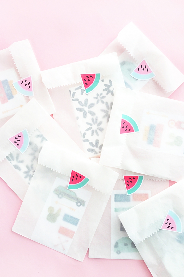 DIY Watermelon Stickers - click through to create your own watermelon stickers with this tutorial on Maritza Lisa. Perfect for packages and planners!