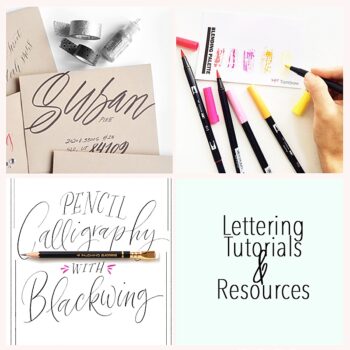 5 Lettering Tutorials & Resources - these tutorials will make you want to pick up your pencil or pen to draw pretty letters. Click through for details!