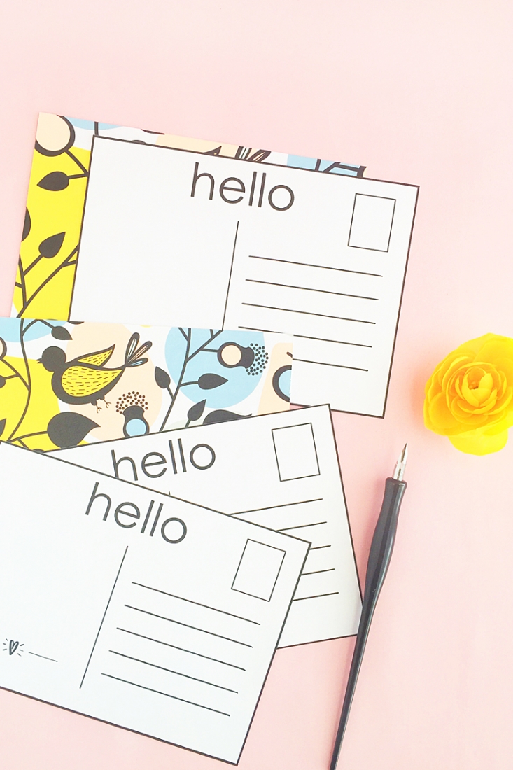 DIY Patterned Postcards - Design your own postcards with pretty patterns and then send them to loved ones. Click through for the tutorial on Maritza Lisa!