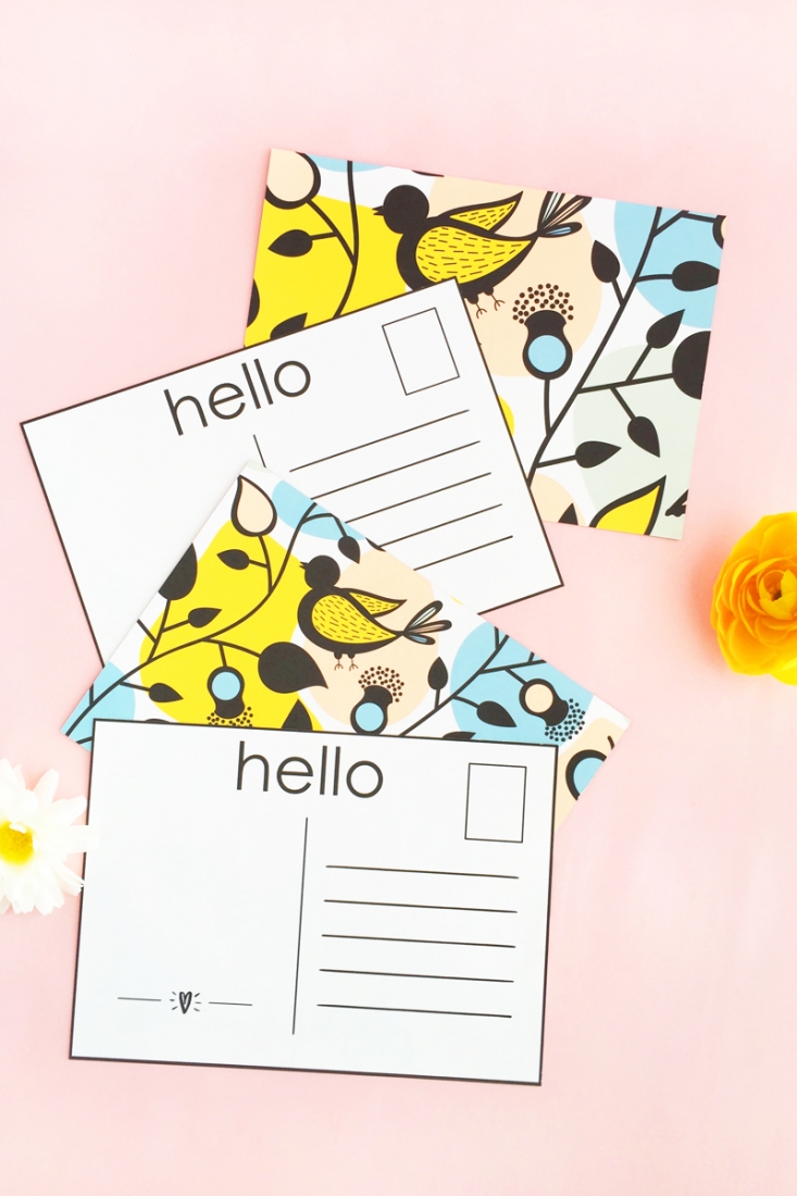 DIY Patterned Postcards - Design your own postcards with pretty patterns and then send them to loved ones. Click through for the tutorial on Maritza Lisa!