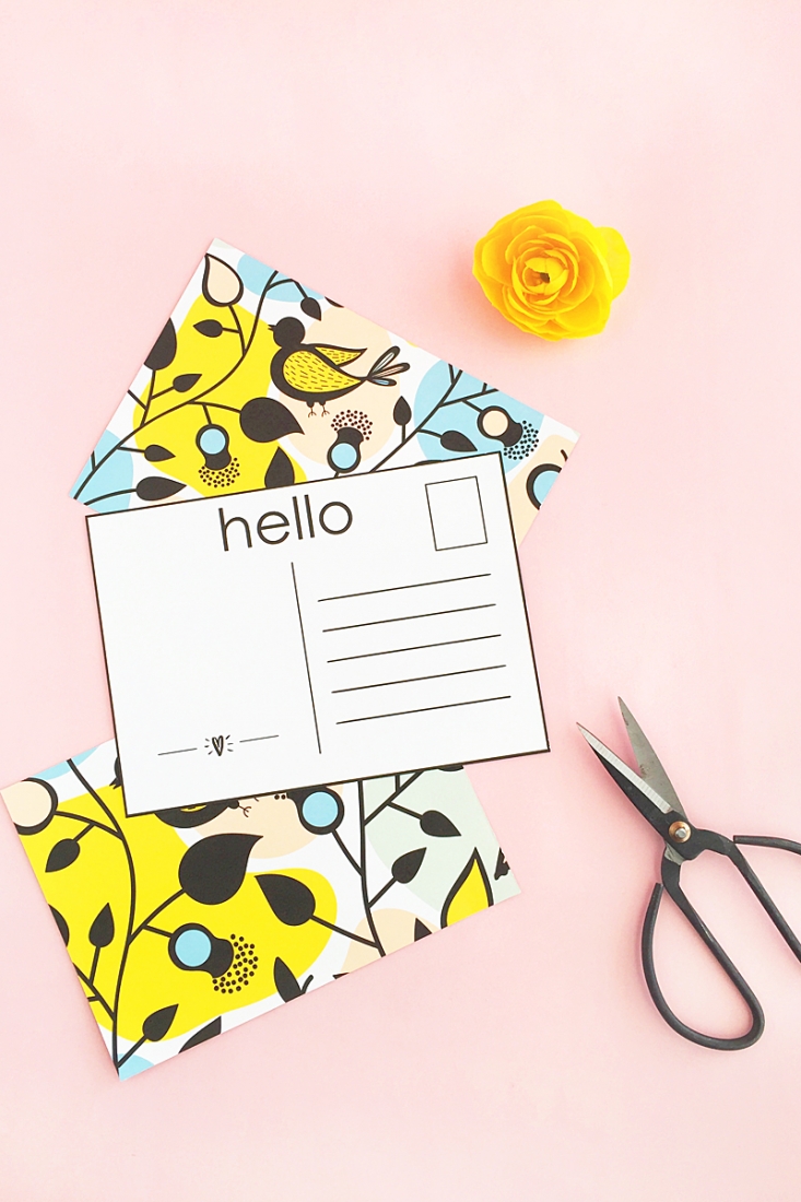 DIY Patterned Postcards - Design your own postcards with pretty patterns and then send them to loved ones. Click through for the tutorial on Maritza Lisa!