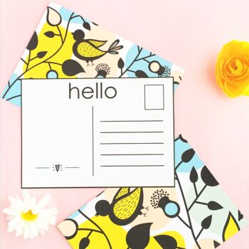 DIY Patterned Postcards - Design your own postcards with pretty patterns and then send them to loved ones. Click through for the tutorial on Maritza Lisa!