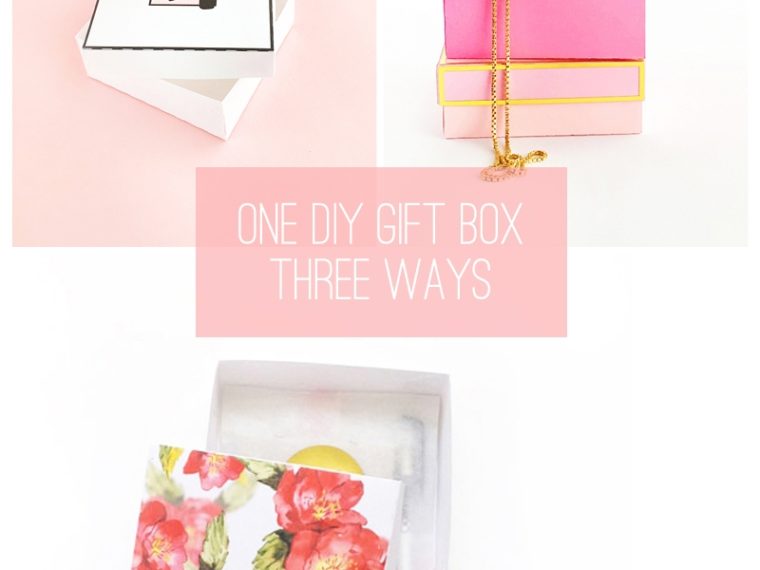 1 DIY Gift Box 3 Ways - Take one square gift box design and use it 3 ways for pretty packaging. Click through to get the tutorials on Maritza Lisa!