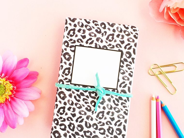 DIY Leopard Print Notebooks - Just in time for back to school. These little journals will help you keep you on track. Click through to make your own on Maritza Lisa!