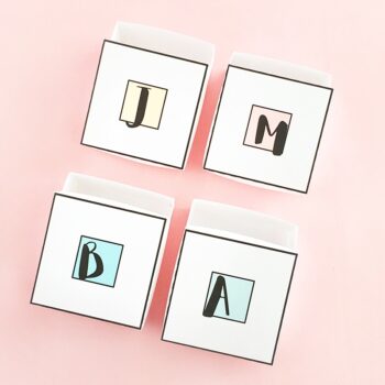 DIY Pastel Monogrammed Gift Boxes - Your friends and family love these personalized gift boxes. Click through for the tutorial on Maritza Lisa!