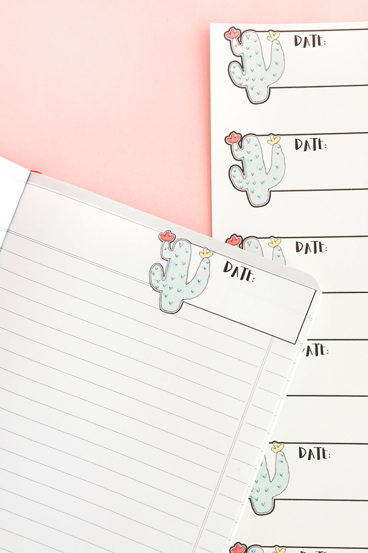 DIY Cactus Planner Stickers - Create and decorate your journals with these sweet cactus date planner stickers. Click through for tutorial on Maritza Lisa!