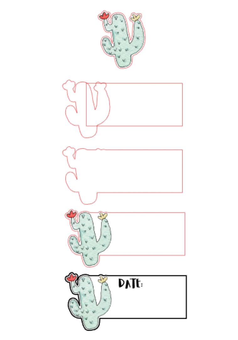 DIY Cactus Planner Stickers - Create and decorate your journals with these sweet cactus date planner stickers. Click through for tutorial on Maritza Lisa!
