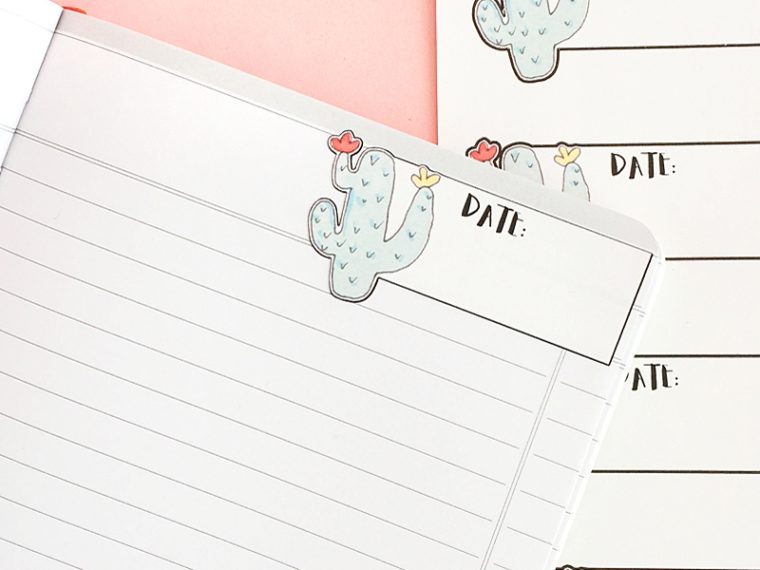 DIY Cactus Planner Stickers - Create and decorate your journals with these sweet cactus date planner stickers. Click through for tutorial on Maritza Lisa!