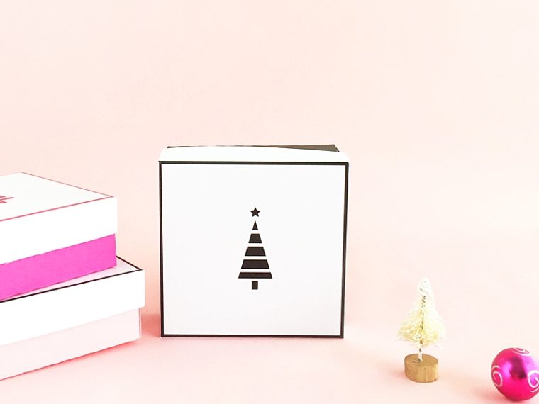 DIY Holiday Tree Gift Box - Maritza Lisa. These gift boxes are perfect for the Holidays! Click through for this new CAMEO 3 tutorial
