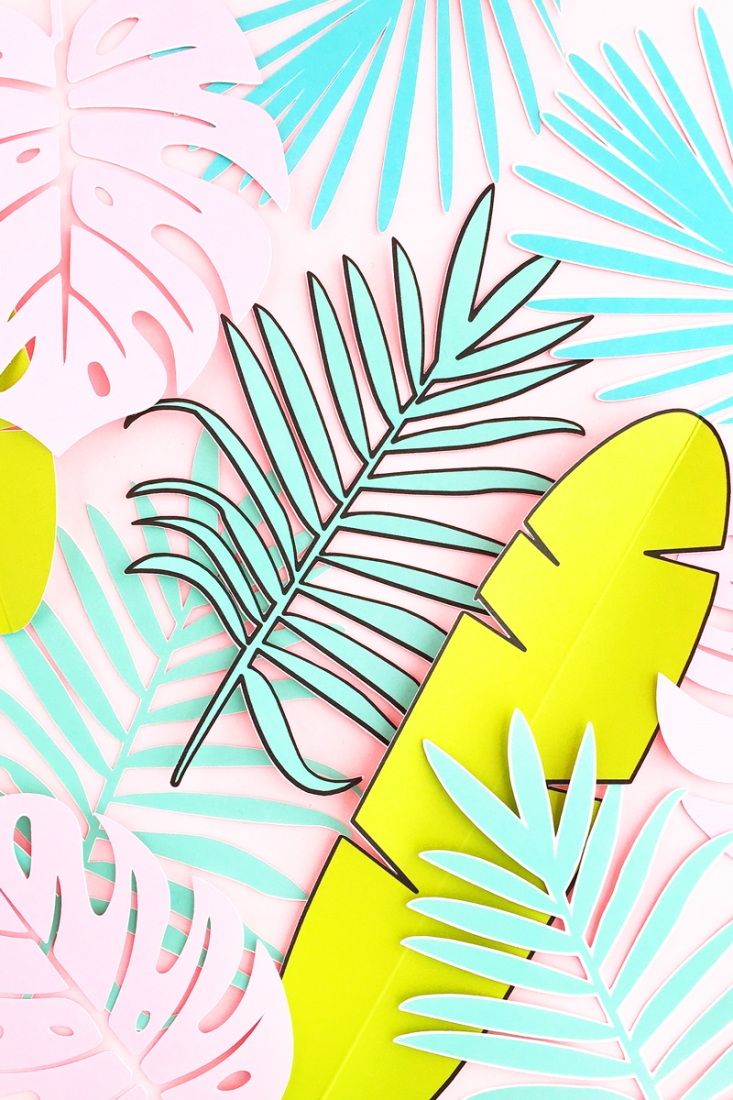 DIY Tropical Paper Leaf Props - Maritza Lisa: Create your own props with pretty tropical leaves. Click through for the details!