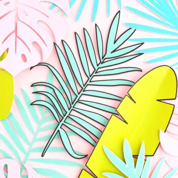 DIY Tropical Paper Leaf Props - Maritza Lisa: Create your own props with pretty tropical leaves. Click through for the details!