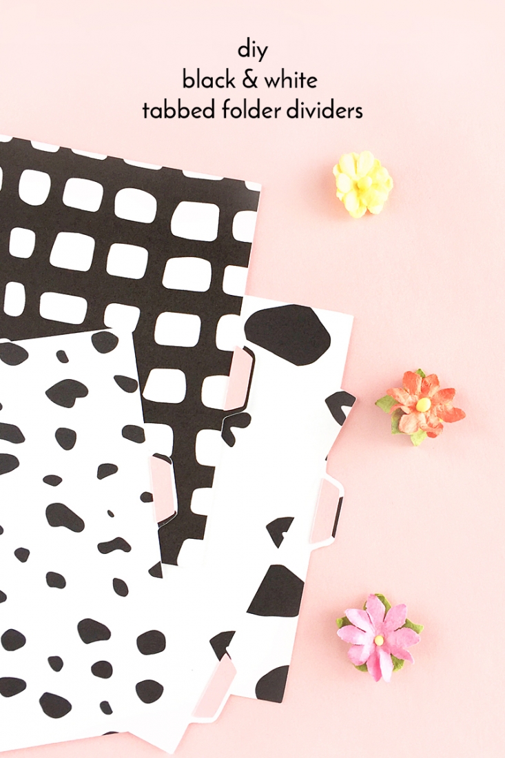 DIY Black & White Tabbed Folder Dividers - Maritza Lisa - Stationery - Paper Craft - Silhouette Cameo Project - Paper - Design - Stationary - Scrapbooking - Planner - Journal - Paper cut - Silhouette America - Silhouette Project